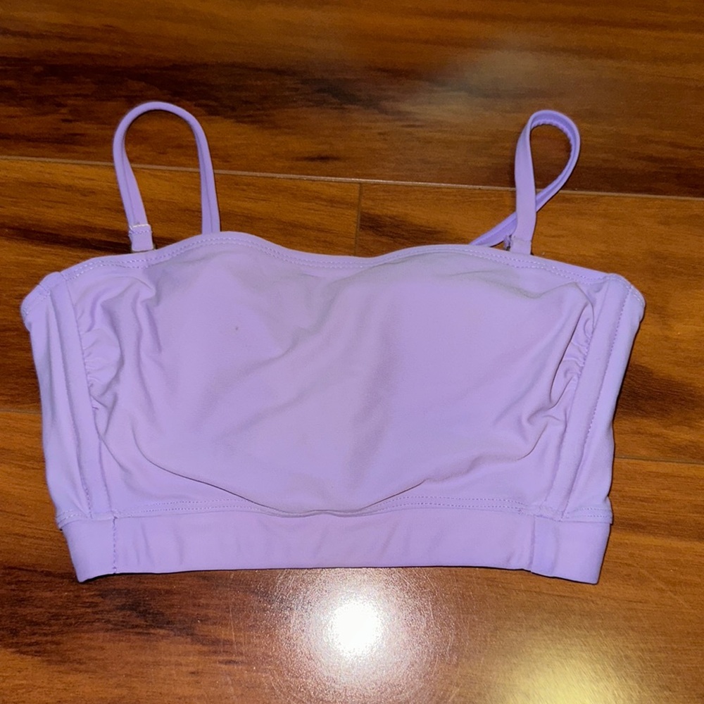 purple bathing suit top